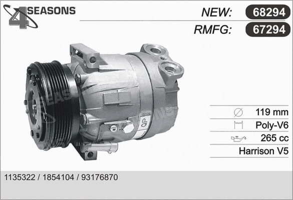 Compressor, air conditioning (67294)