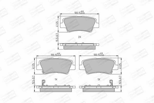 Brake Pad Set, disc brake (573816CH)