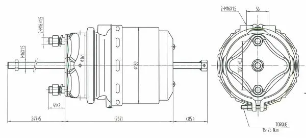 Diaphragm Brake Cylinder (30T24-30100C)