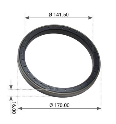 Shaft Seal, wheel hub (17658)