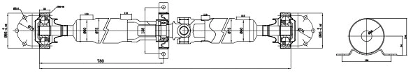 Propshaft, axle drive (32107)