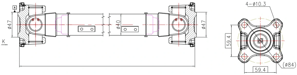 Propshaft, axle drive (32121)