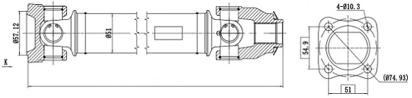 Propshaft, axle drive (32110)