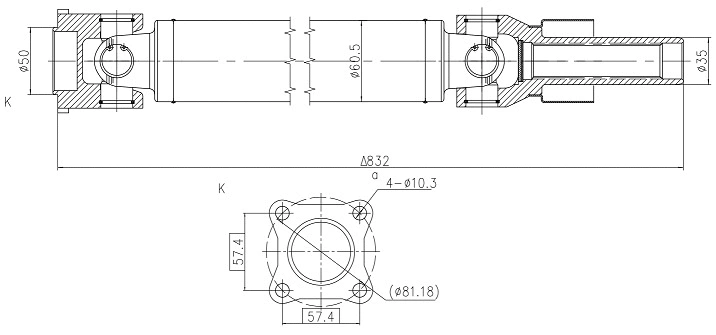 Propshaft, axle drive (32139)