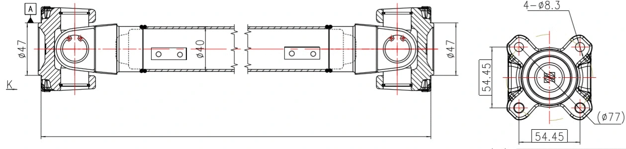 Propshaft, axle drive (32119)