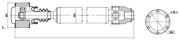 Propshaft, axle drive (32109)