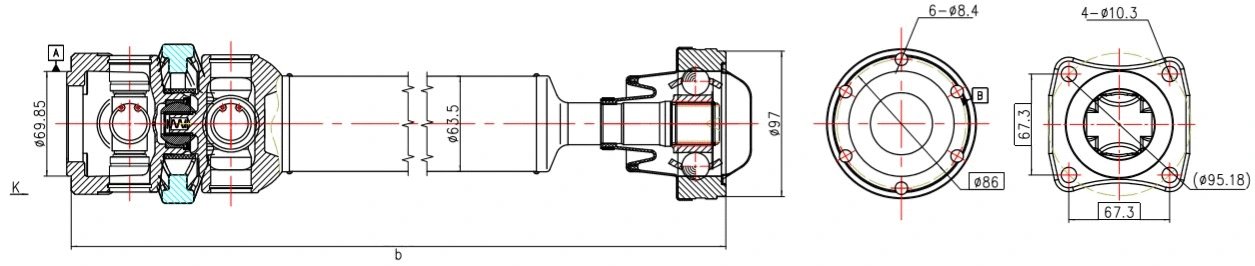 Propshaft, axle drive (32129)