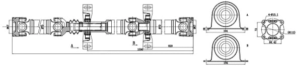 Propshaft, axle drive (32108E)