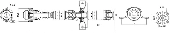 Propshaft, axle drive (32113)
