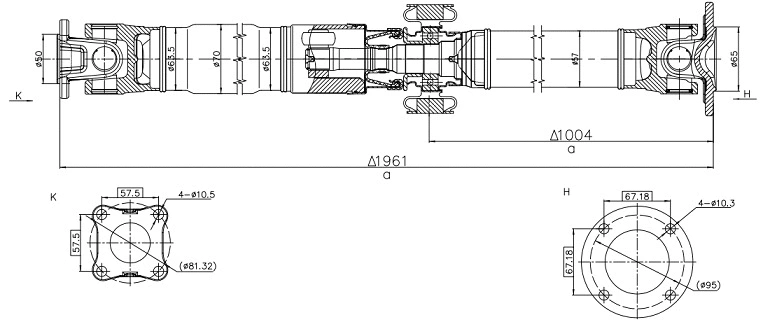 Propshaft, axle drive (32143)