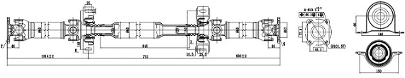 Propshaft, axle drive (32100A)