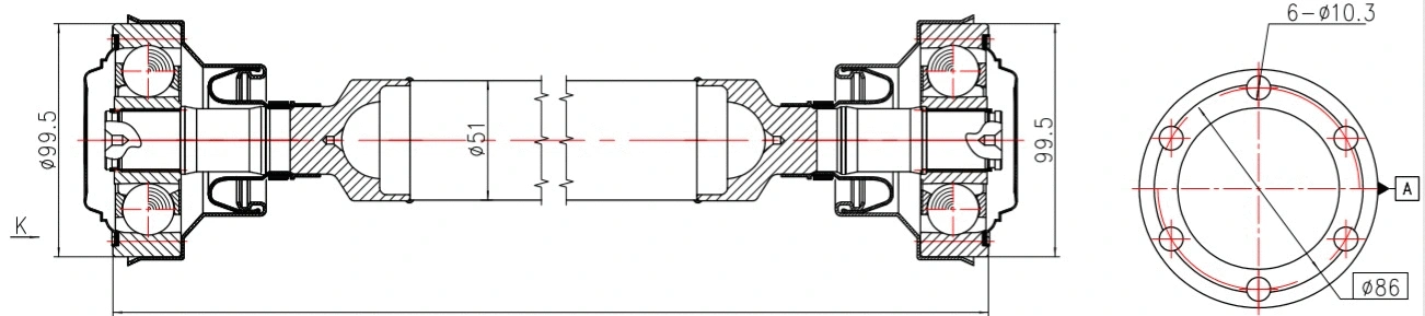 Propshaft, axle drive (32118)