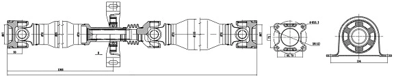 Propshaft, axle drive (32108A)