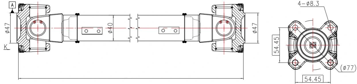 Propshaft, axle drive (32120)