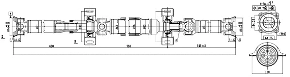 Propshaft, axle drive (32106)