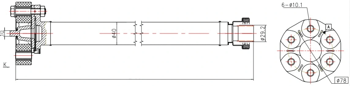 Propshaft, axle drive (32122)
