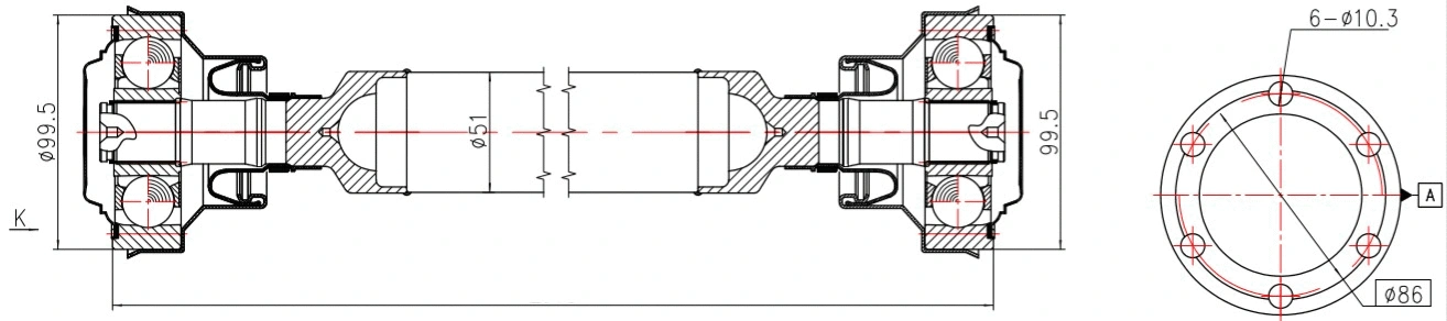 Propshaft, axle drive (32117)
