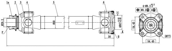 Propshaft, axle drive (32112)