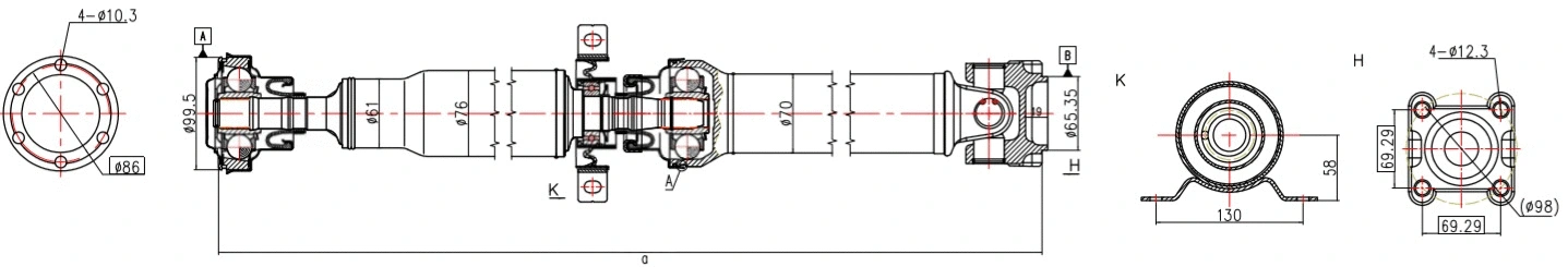Propshaft, axle drive (32125)