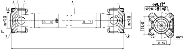 Propshaft, axle drive (32101)