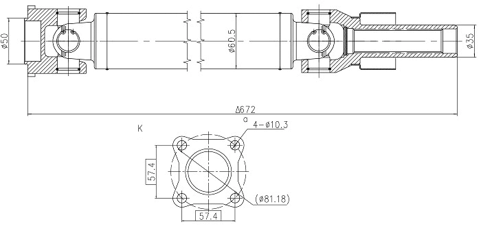 Propshaft, axle drive (32138)