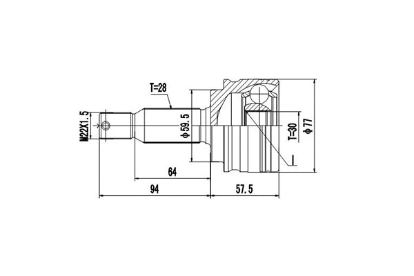 Joint Kit, drive shaft (DCV815011)