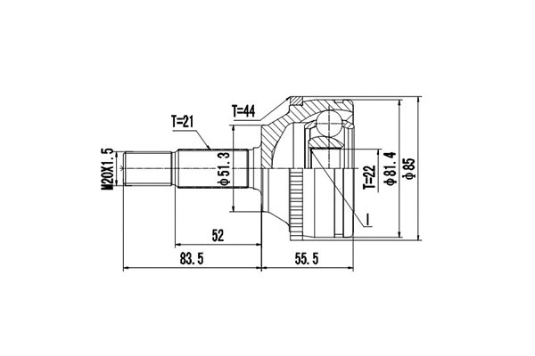 Joint Kit, drive shaft (DCV850043)