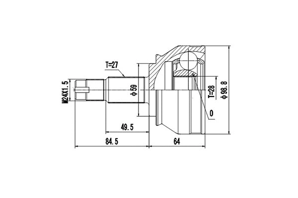 Joint Kit, drive shaft (DCV802013)