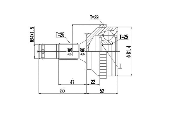 Joint Kit, drive shaft (DCV845036)