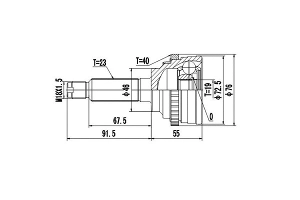 Joint Kit, drive shaft (DCV812021)