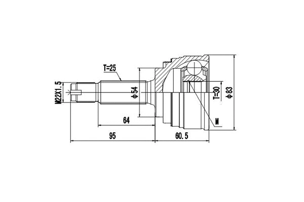 Joint Kit, drive shaft (DCV839009)