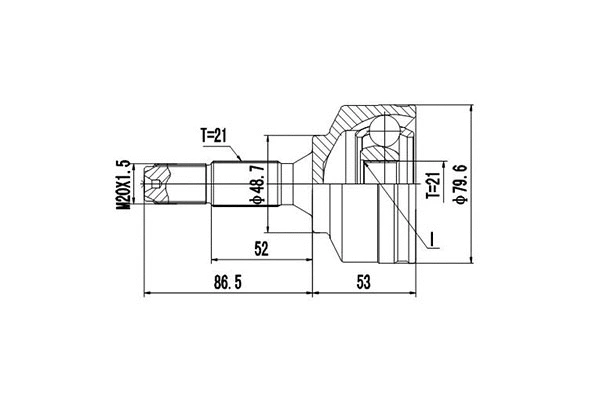 Joint Kit, drive shaft (DCV810026)