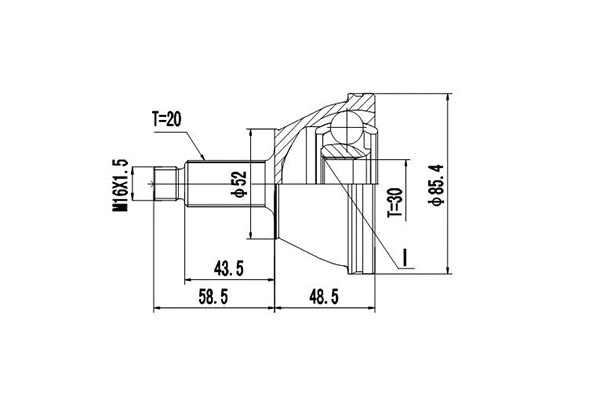 Joint Kit, drive shaft (DCV854002)