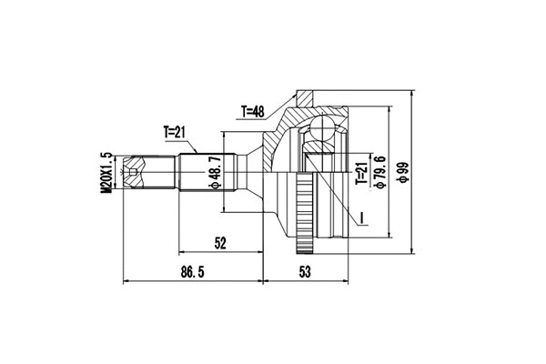 Joint Kit, drive shaft (DCV845067)