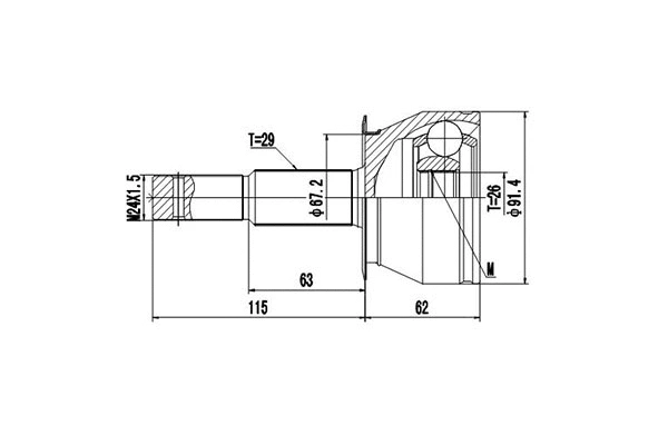 Joint Kit, drive shaft (DCV841257)