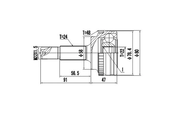 Joint Kit, drive shaft (DCV859035)
