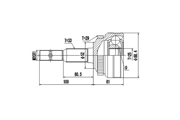 Joint Kit, drive shaft (DCV844056)