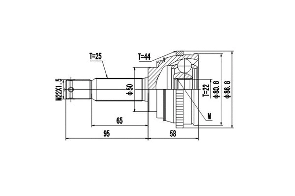 Joint Kit, drive shaft (DCV824033)