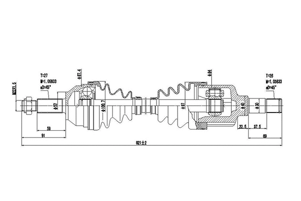 Drive Shaft (DDS218016)