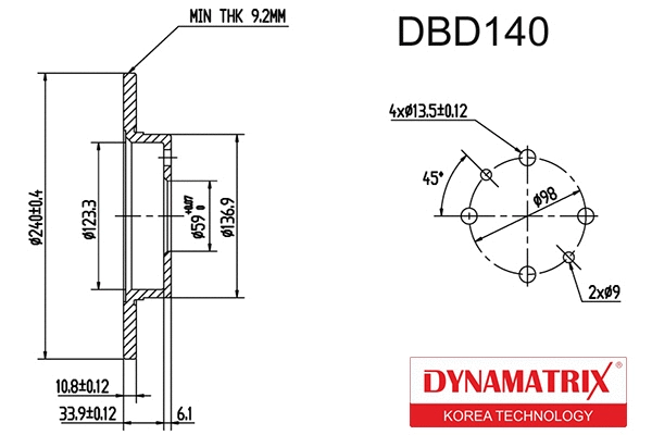 Brake Disc (DBD140)