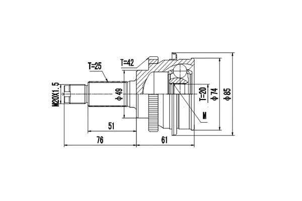 Joint Kit, drive shaft (DCV857002)