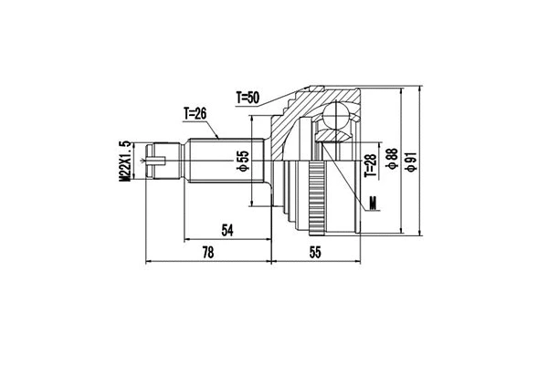 Joint Kit, drive shaft (DCV823073)