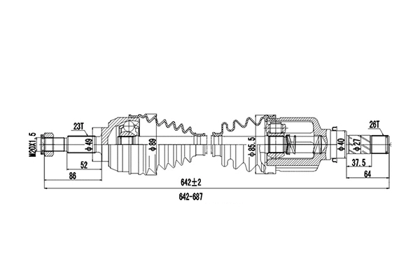 Drive Shaft (DDS250353)