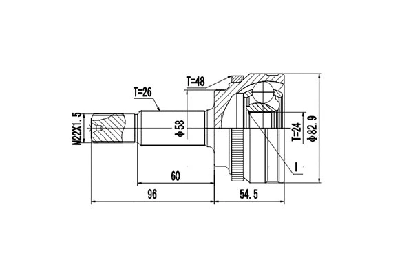 Joint Kit, drive shaft (DCV859153)