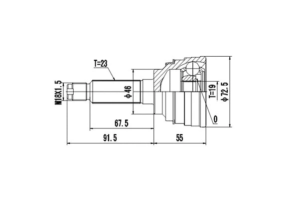 Joint Kit, drive shaft (DCV812028)