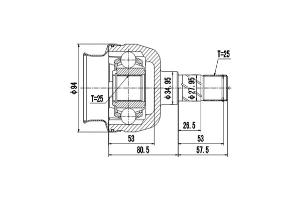 Joint Kit, drive shaft (DCV644008)
