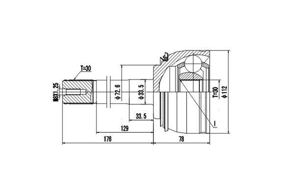 Joint Kit, drive shaft (DCV859085)