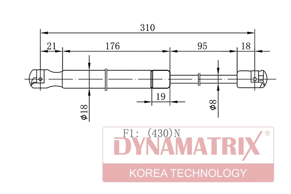 Gas Spring, boot/cargo area (DGS110189)