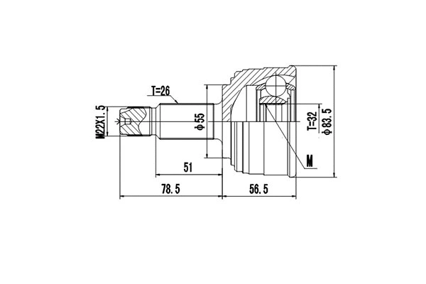 Joint Kit, drive shaft (DCV823063)