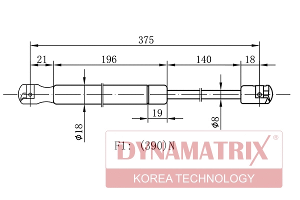 Gas Spring, boot/cargo area (DGS034753)